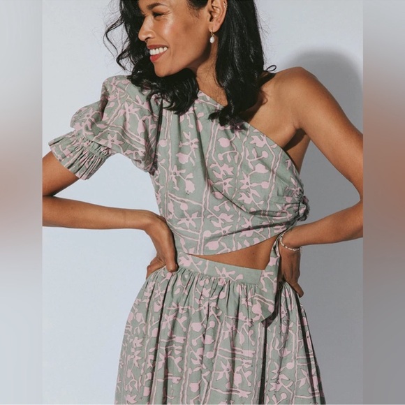 REVOLVE | Cleobella Asymmetrical One Shoulder Cut
Out Paola midi Dress - Picture 1 of 7